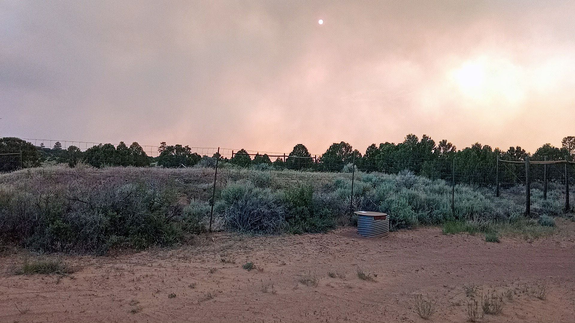 Pack Creek Fire smoke